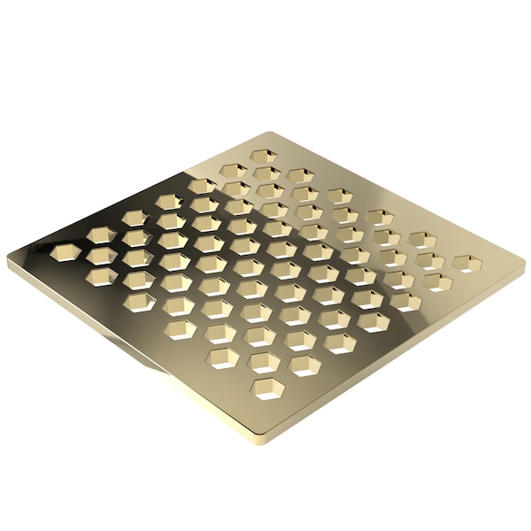 Newport Brass 4" Square Shower Drain in French Gold (Pvd) 233-407-24A - main